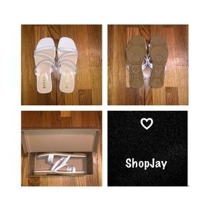 White strappy sandals!
